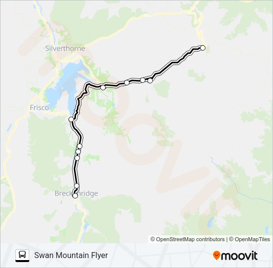 SWAN MOUNTAIN FLYER Bus Line Map