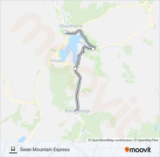 SWAN MOUNTAIN EXPRESS Bus Line Map