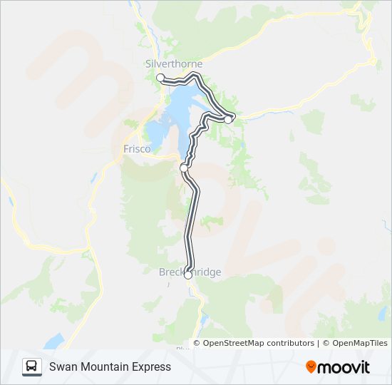 SWAN MOUNTAIN EXPRESS bus Line Map