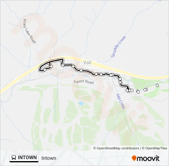 INTOWN Bus Line Map