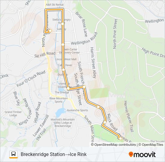 MAIN STREET TROLLEY Bus Line Map