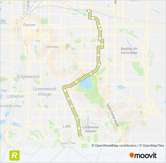 R light rail Line Map