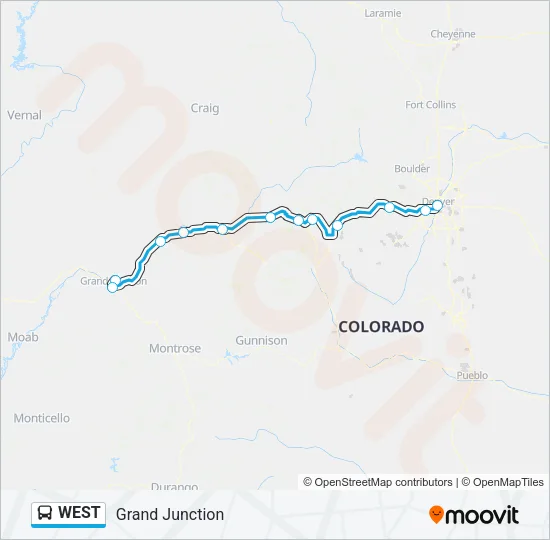 WEST Bus Line Map