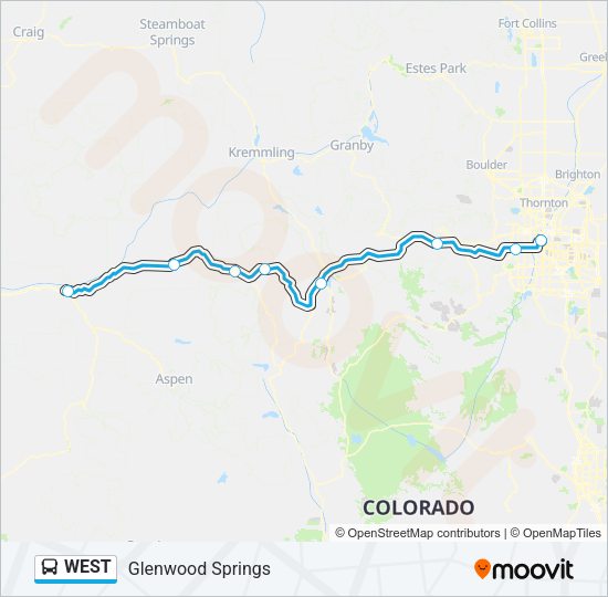 WEST Bus Line Map