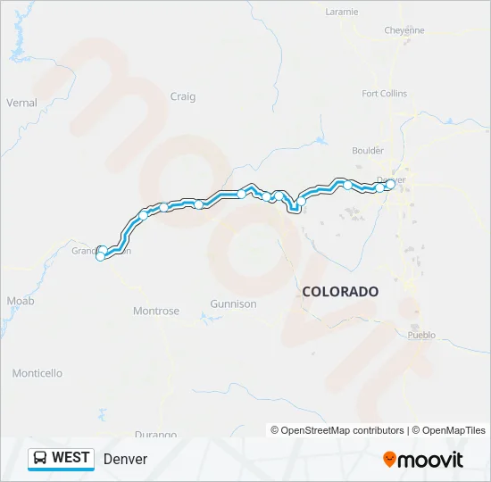 WEST Bus Line Map