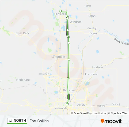 NORTH Bus Line Map