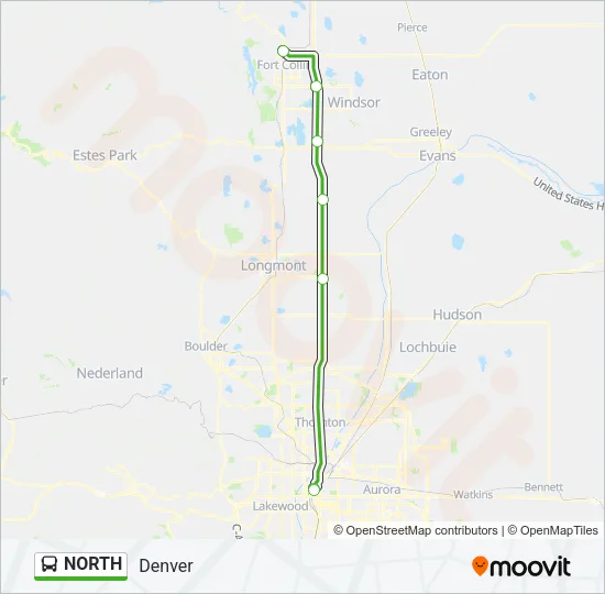 NORTH Bus Line Map