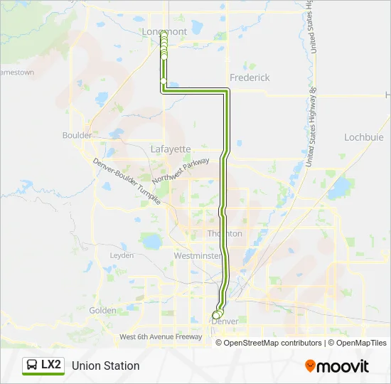LX2 Bus Line Map