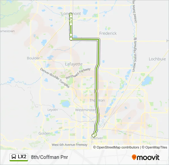 LX2 Bus Line Map