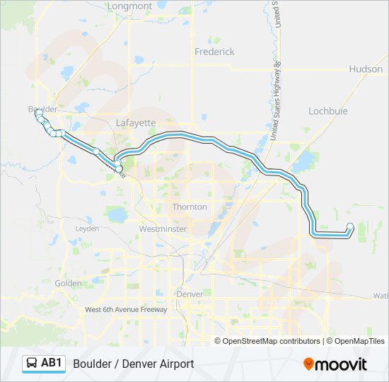 AB1 bus Line Map