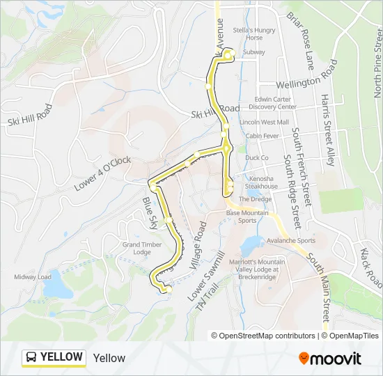YELLOW Bus Line Map
