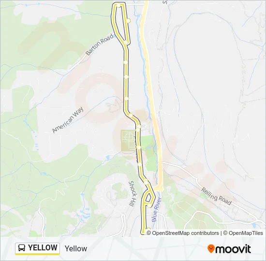 YELLOW Bus Line Map