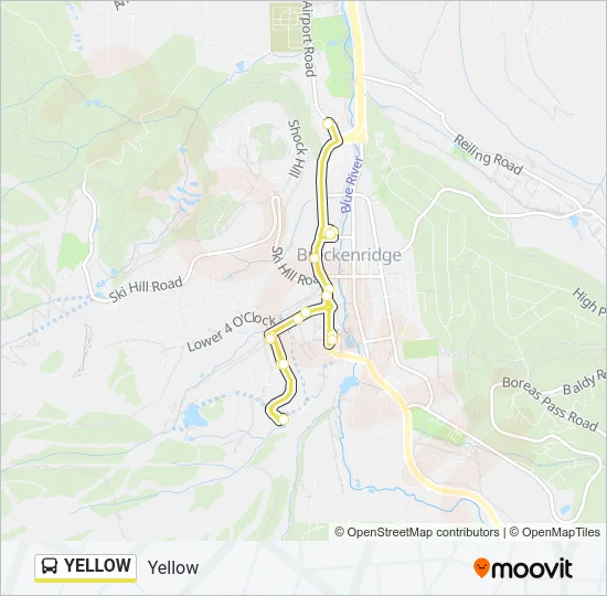 YELLOW Bus Line Map