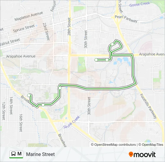 M Bus Line Map