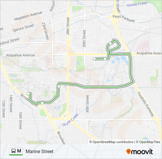 M bus Line Map