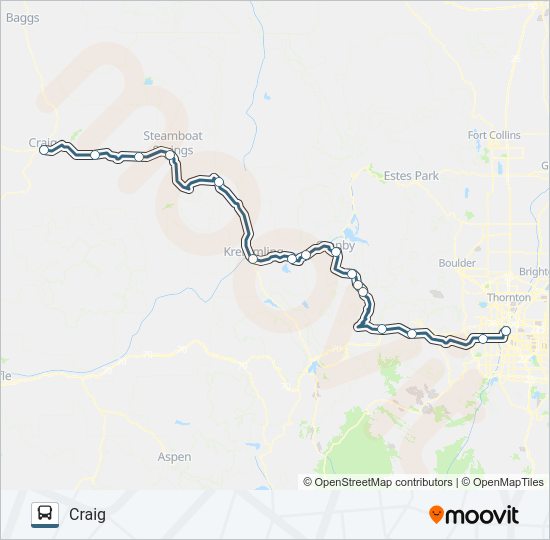 CDOT OUTRIDER Bus Line Map