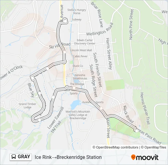 GRAY Bus Line Map