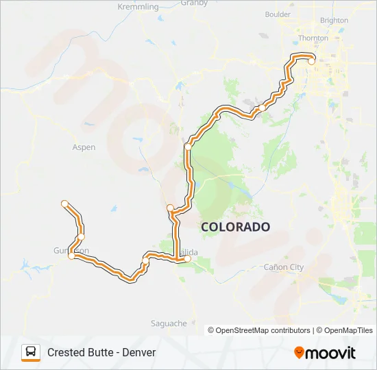 CDOT OUTRIDER Bus Line Map