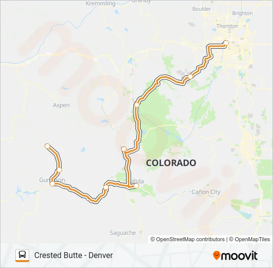 CDOT OUTRIDER Bus Line Map