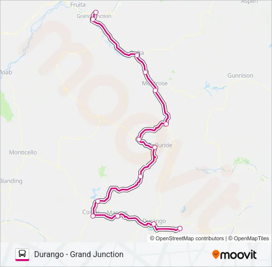 CDOT OUTRIDER Bus Line Map