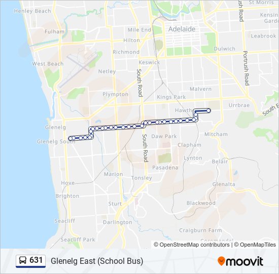 631 bus Line Map