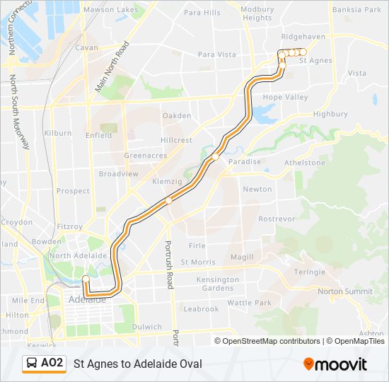 AO2 bus Line Map