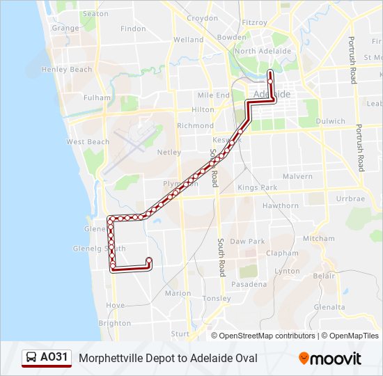 AO31 bus Line Map