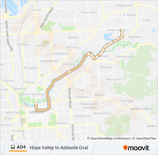 Mapa de AO4 de autobús