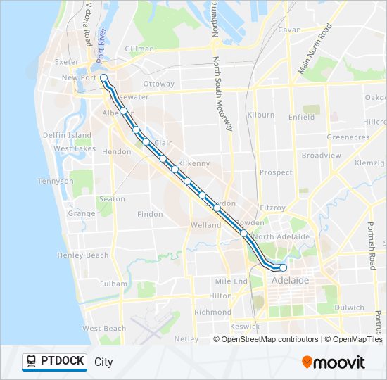 Mapa de PTDOCK de tren