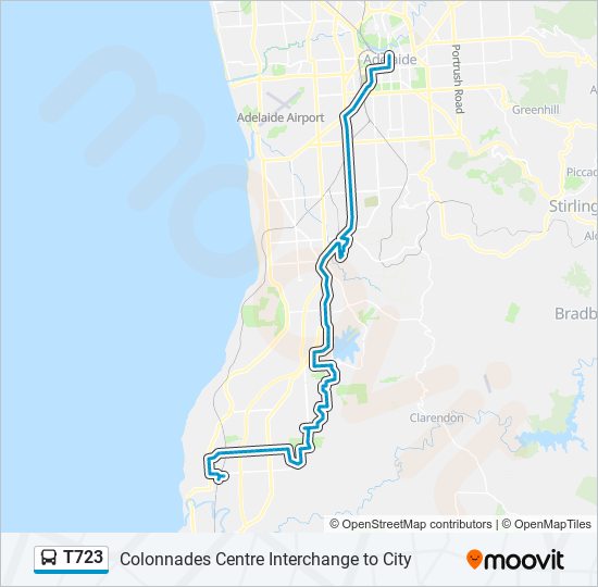 T723 bus Line Map