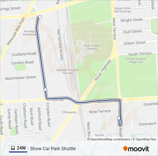 24W Bus Line Map