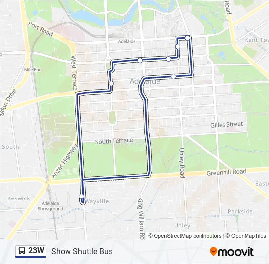 23W Bus Line Map