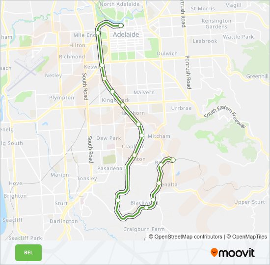 BEL train Line Map