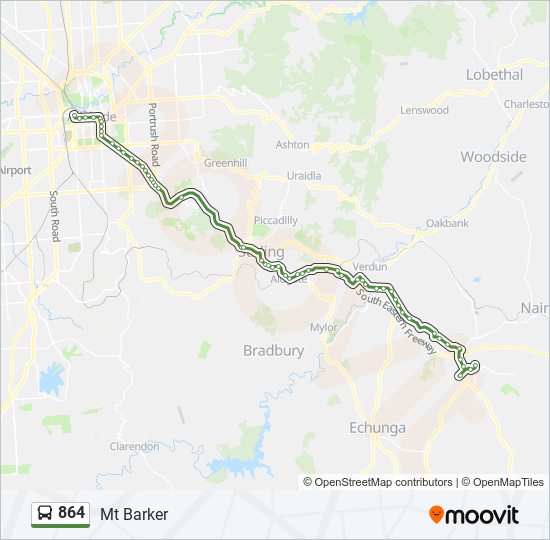 864 Route Schedules Stops Maps Mt Barker Updated