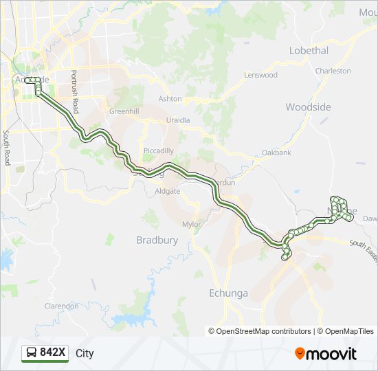 842X bus Line Map
