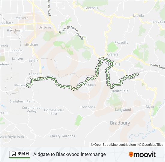 894H bus Line Map