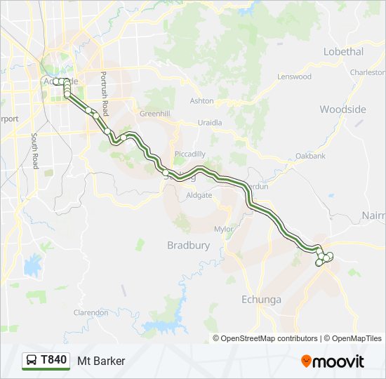 T840 Bus Line Map
