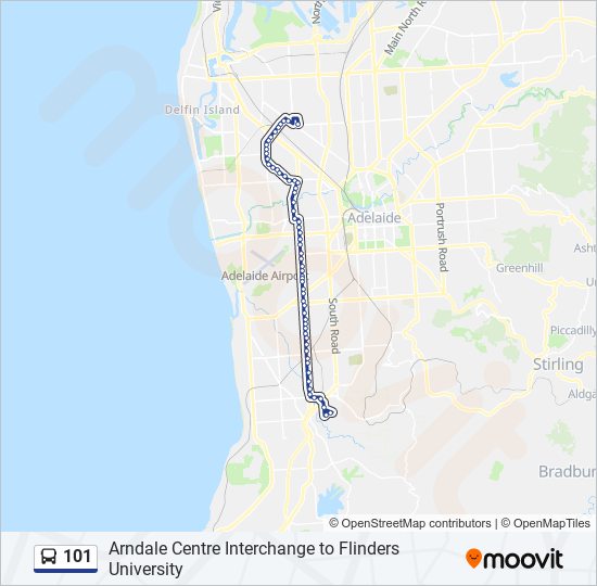 101 bus Line Map