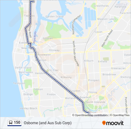 150 bus Line Map