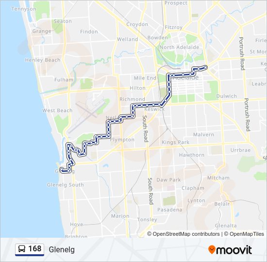 Mapa de 168 de autobús