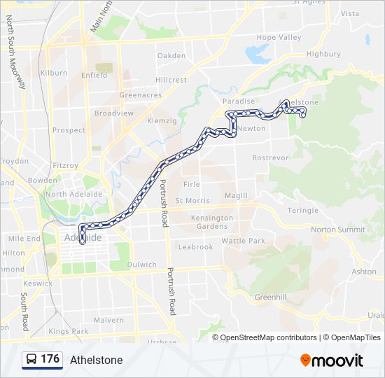 Bus 176 Route Map 176 Route: Schedules, Stops & Maps - Athelstone (Updated)