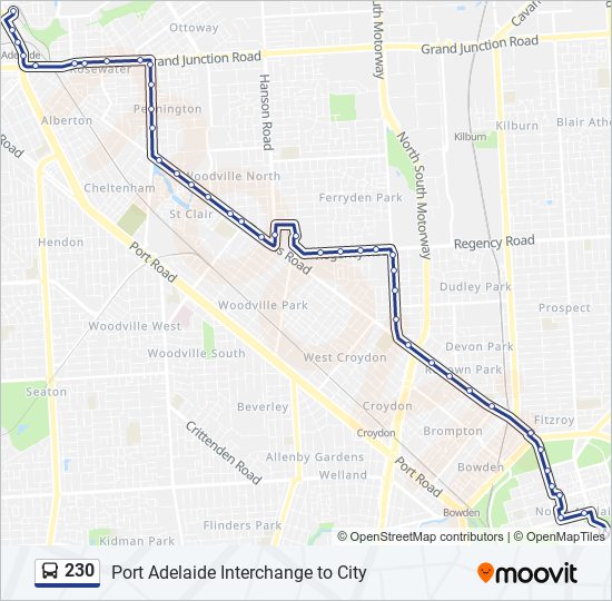 Mapa de 230 de autobús