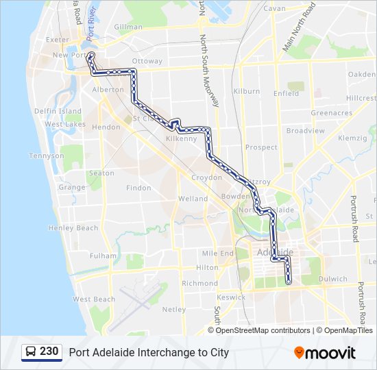 Mapa de 230 de autobús