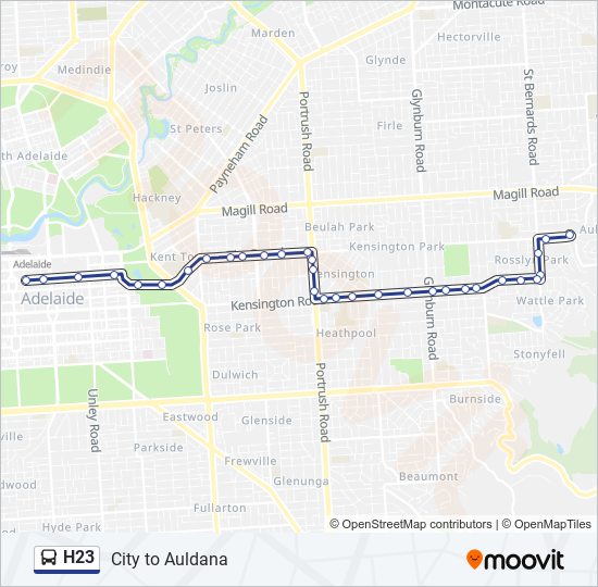 H23 bus Line Map