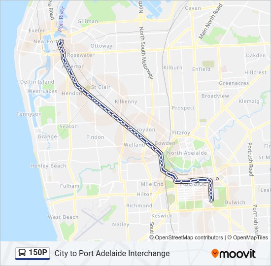 150P bus Line Map