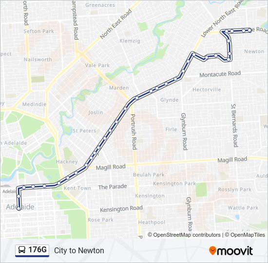 176G bus Line Map