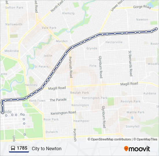 Mapa de 178S de autobús