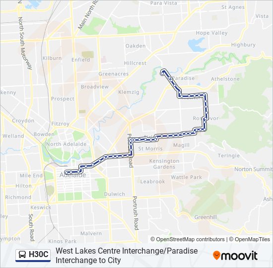 Mapa de H30C de autobús