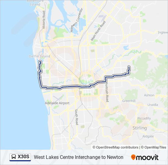 X30S bus Line Map