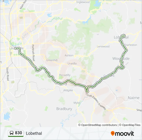 830 Bus Line Map